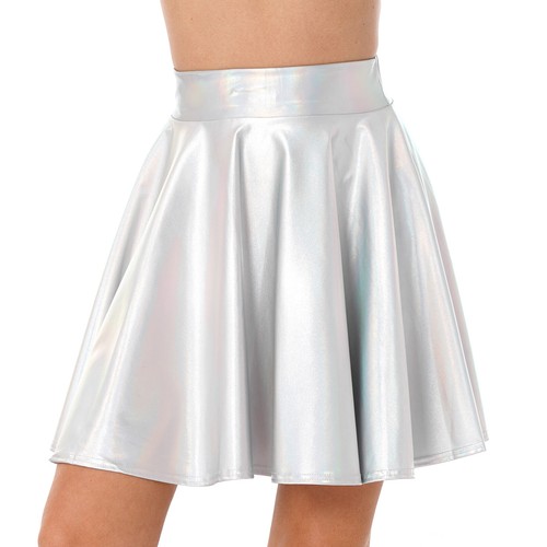 Women's Metallic Skirts Holographic Flared Pleated A-Line Skirt Party Dancewear - 第 71/115 張圖片