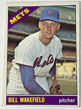1966 Topps New York Mets Bill Wakefield (Tim's dad) card no. 443 EX