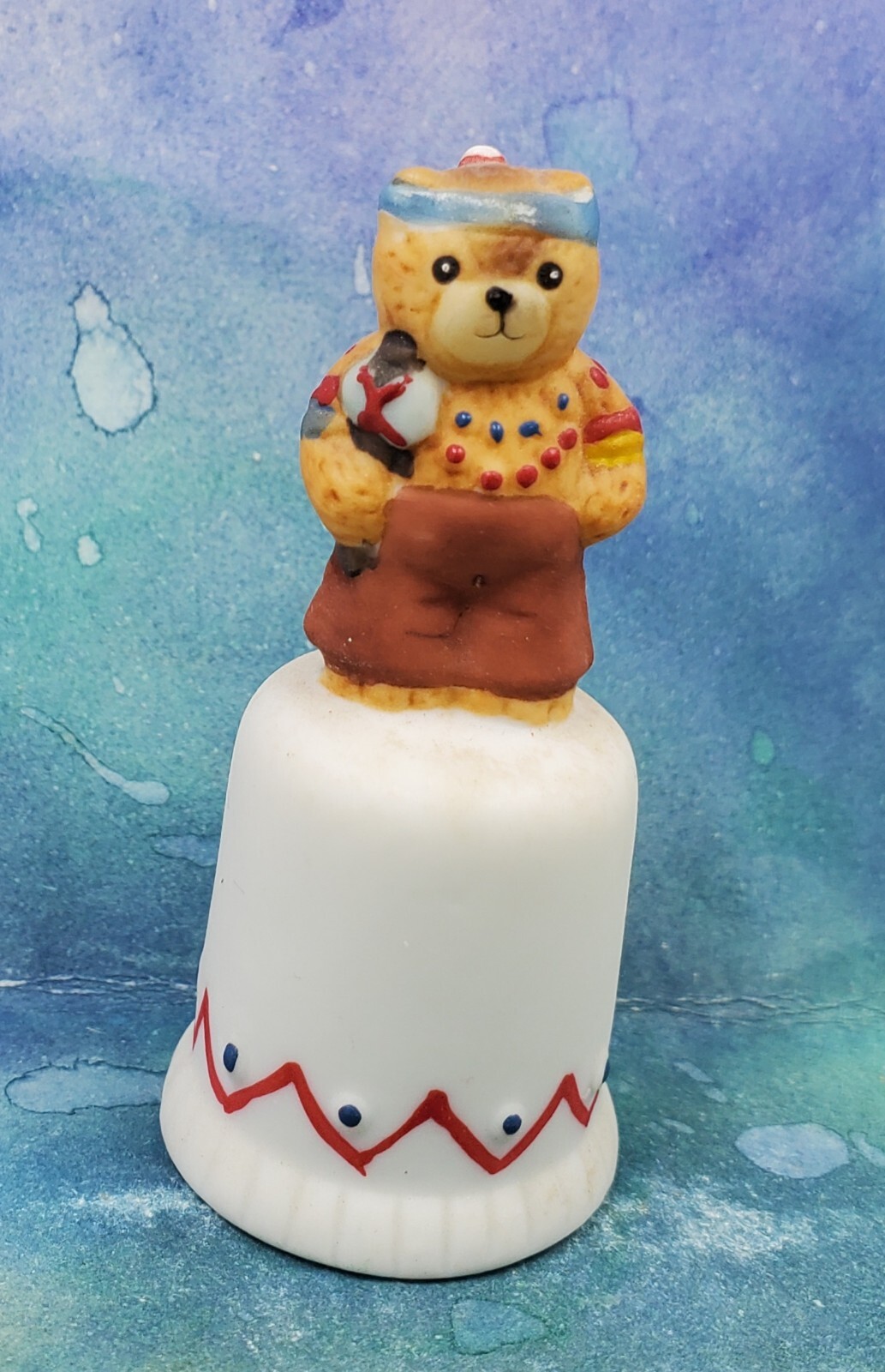 Lucy and Me Lucy Rigg Native American Boy Bear 2" thimble 1986