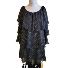 Show me your Mumu size XS Blouse women elastic stretch lining texture tiered