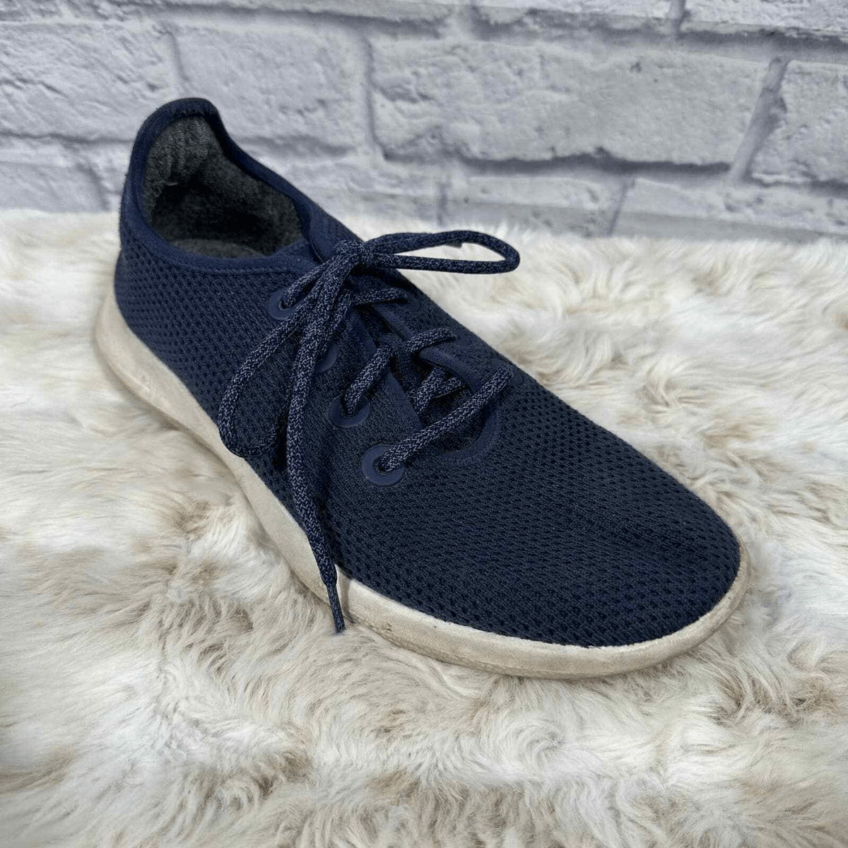 Allbirds Mens Size 13 Tree Runners Athletic Shoes Marine Blue mesh sneakers Women main image 4