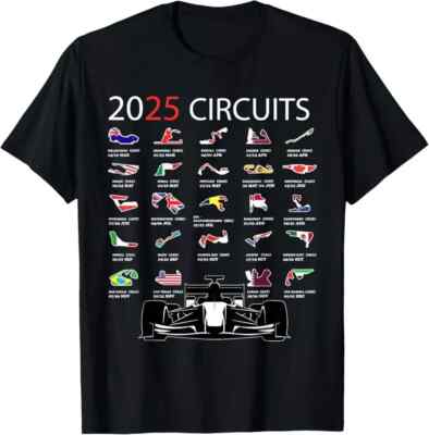 2025 Formula Racing Track Formula Race Formula Car Fan T-Shirt, Unisex Tees