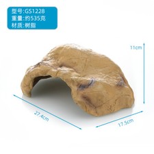 Reptile Hide Cave Tortoise Basking Platform Resin Aquarium Terrarium Decoration