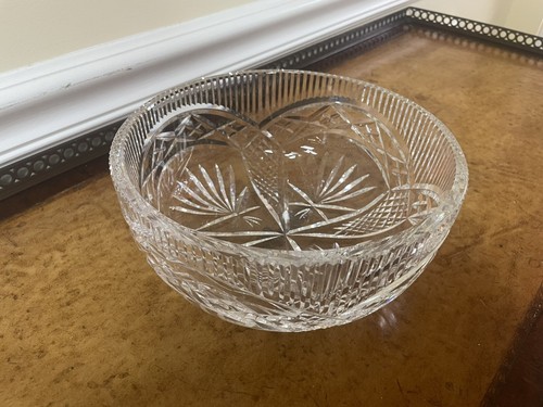 "Cuenco grabado vintage Waterford Mastercutters 8"" firma" - Imagen 2 de 9