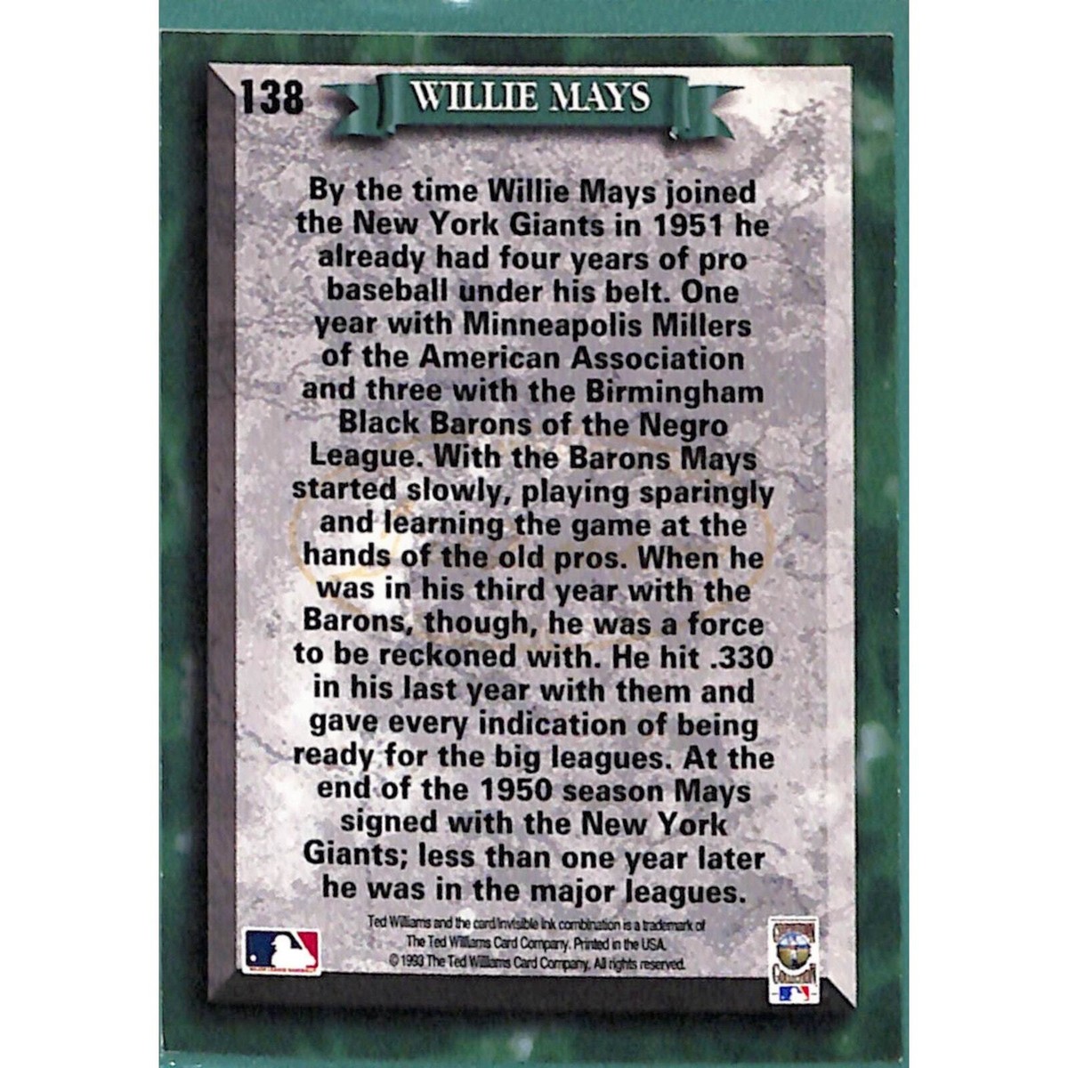 Willie Mays 1993 Barrier Breakers #138 Giants | eBay