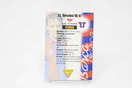 CROMO FERRER F.C. BARCELONA AÑO 96-97 COLECCIONISTAS - Bild 2 von 2