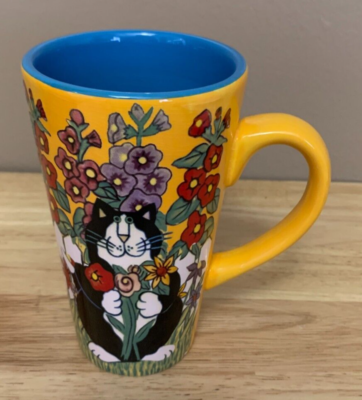 Coffee Mug Cup Tall Cappuccino Catzilla Cat Kitten Candace Reiter