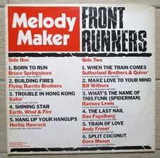 Various - Lp - Melody Maker Front Runners - 1975 - Cbs - Spr 107 - Exvg