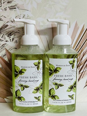2-Pack Maison De Base ~ Fresh Basil Foaming Hand Soap 16.56 fl oz Each