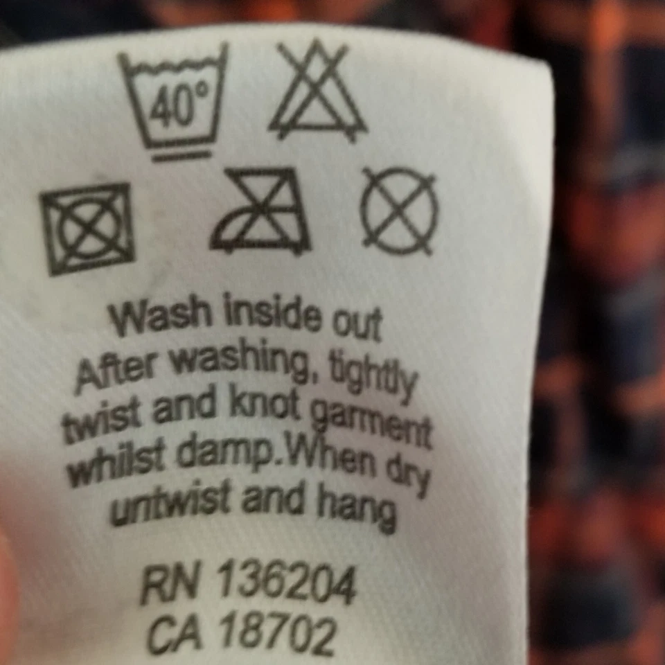 Camisa Georg Roth Para Hombre 52 Azul Naranja A Cuadros XXL Abotonada Los Ángeles Manga Larga Foto 4 de 4