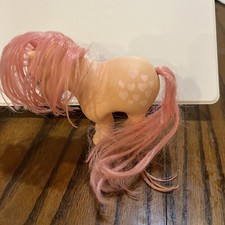 Vintage My Little Pony pink horse PEACHY HEARTS MLP G1 Hasbro Hong Kong '82