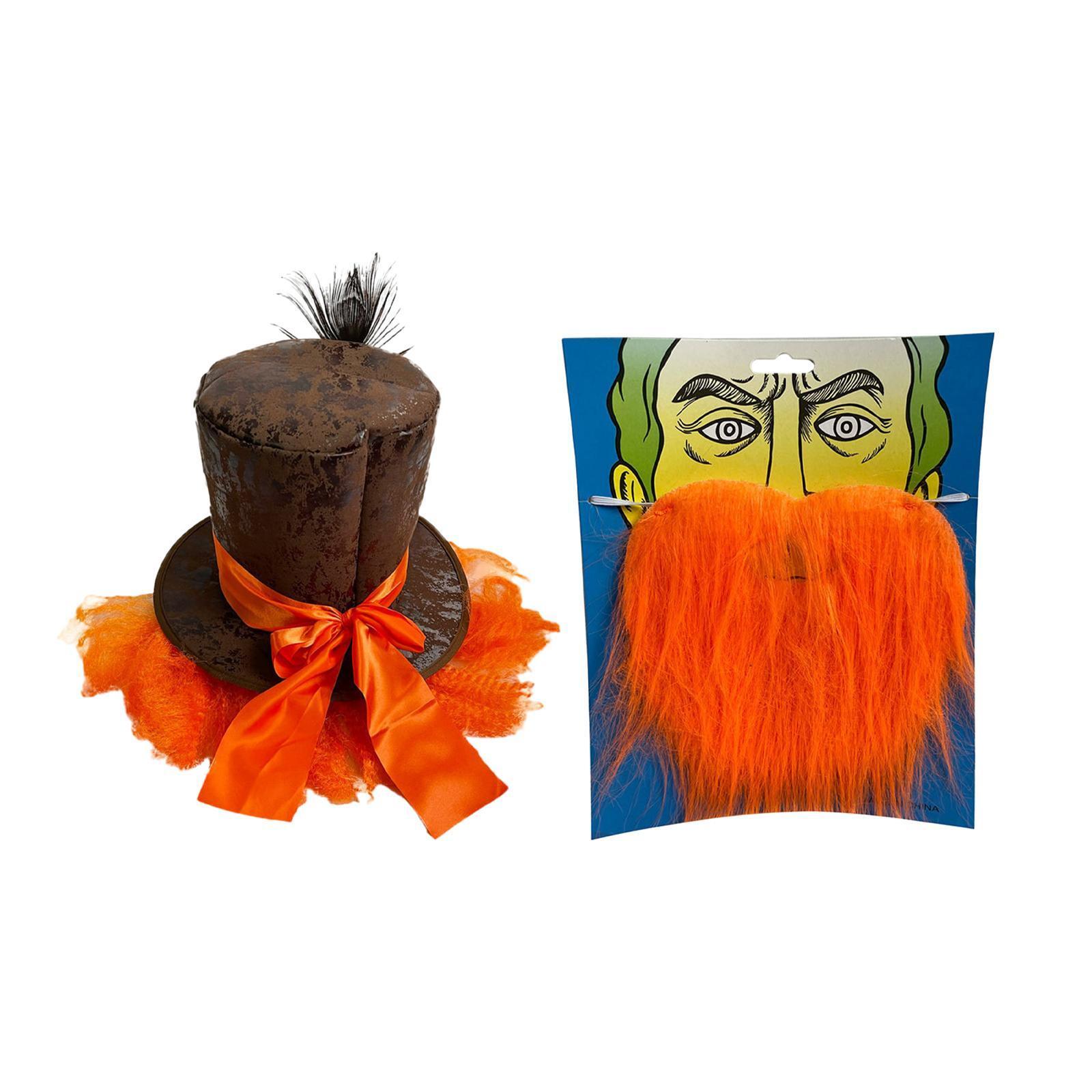 Top Hat Accessories Novelty Halloween Unisex Cosplay Hat Funky Orange