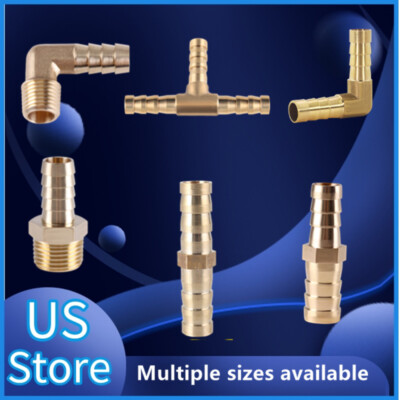 Hose Barb Mendor Union Splicer Connector Brass Pipe Fitting Gas Fuel Water Air