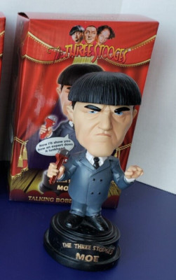 The Three Stooges Collectible Bobblehead Talking Moe Beeline C3 Entertainment