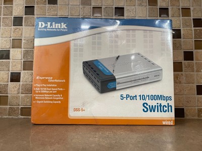 D-LINK DSS-5+ 5 PORT 10/100MBPS ETHERNET NETWORK SWITCH ULBT-26