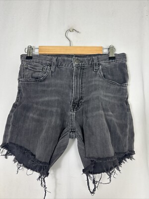 Frye Womens Size 30 Cutoff Jean Shorts fades Black Raw Hem 30x5