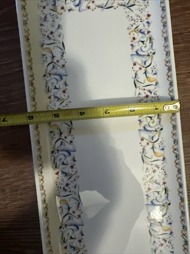 Antike Gien Toscana Frankreich längliches Tablett Tulpen Neu - Bild 12 von 19