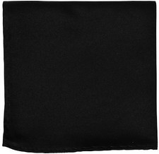 New Men's Polyester pocket square hankie only black prom wedding