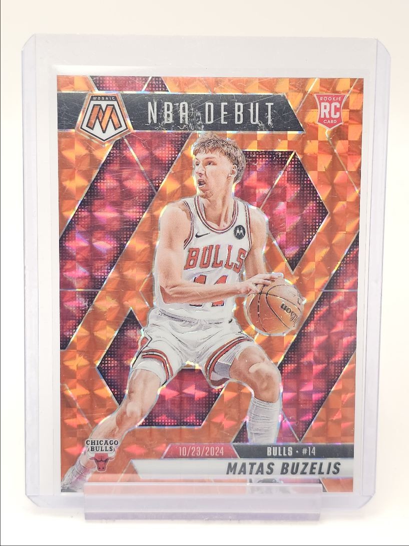 MATAS BUZELIS 2024-25 MOSAIC ROOKIE NBA DEBUT ORANGE PRIZM RC /249 Q1300-R
