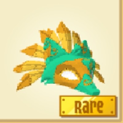 Animal Jam Classic Rare Bright Feathered Mask (Read Description) (Contest Item)
