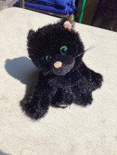 Ganz Webkinz Black Cat HM135 With USED CODE HM135 Excellent Condition