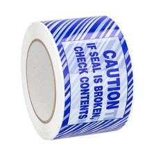 Blue Tamper Evident Security Tape 2.83 Inch x 110 Yards 1.9 Mil 24 Rolls