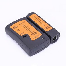 Dual Port Network Cable Tester for RJ45 RJ11 Ethernet and Phone Line Black Tool