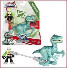 Playskool Jurassic World VELOCIRAPTOR Dinosaur Human ACTION Figure NEW