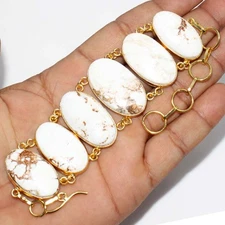 Wild Horse Golden Plated Handmade Bracelet 8.5" Exquisite Jewelry MJ