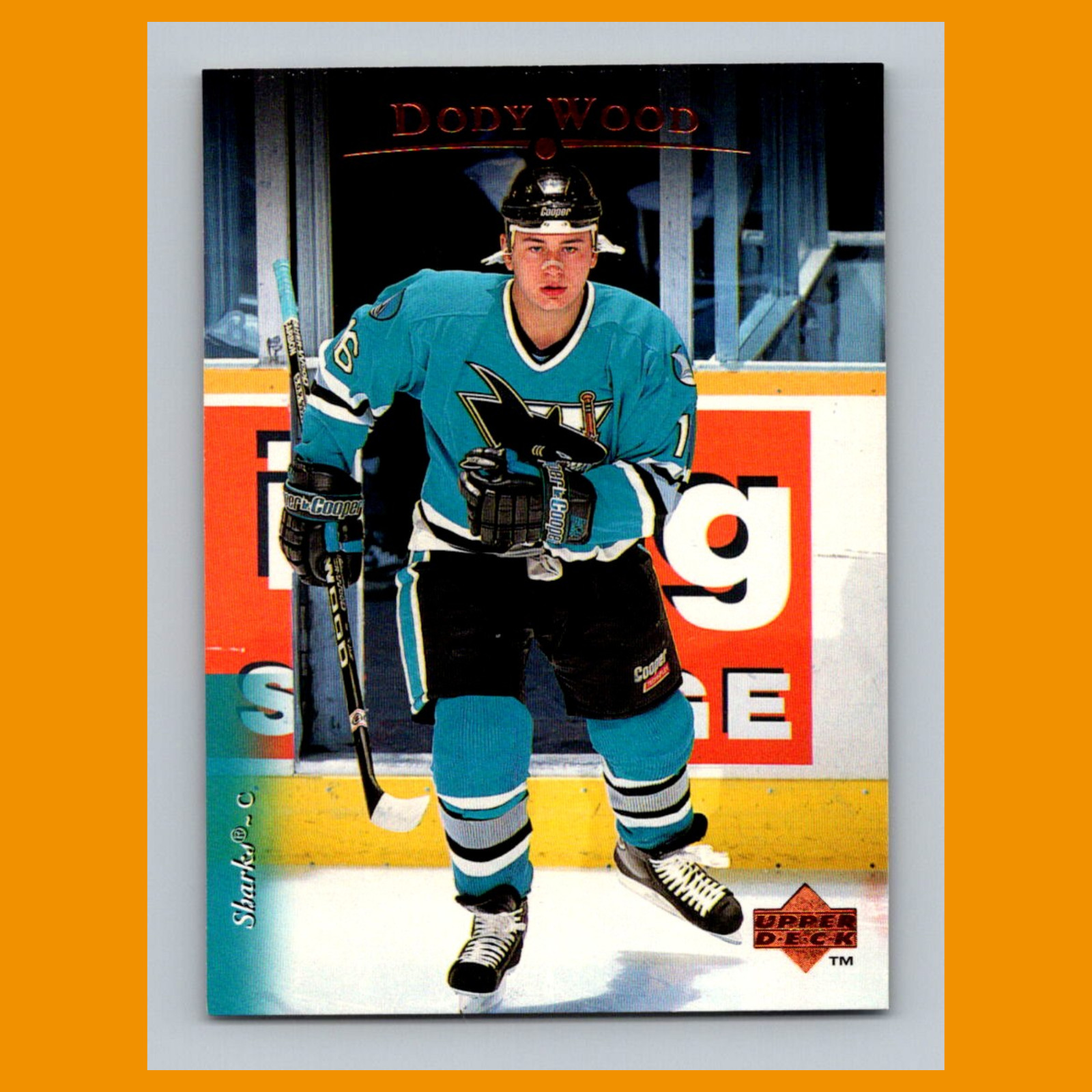 Dody Wood #415 1995-96 Upper Deck San Jose Sharks Hockey Card NHL