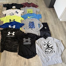Lot Of 13 Under Armour Nike Jordan T Shirts Shorts Clothes - Boys XL