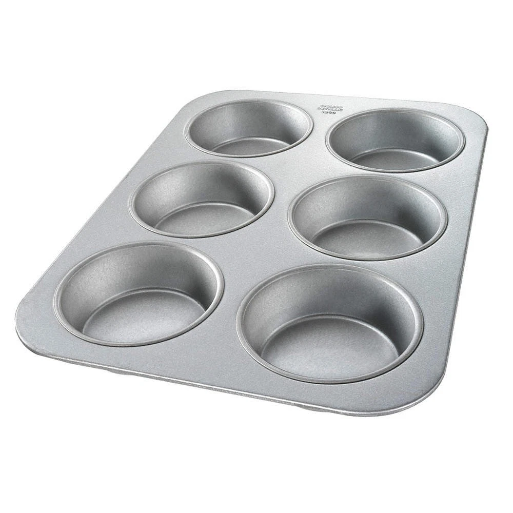 CHICAGO METALLIC 44305 Mini Cake Muffin Pan,6 Moulds PK 4