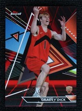 2023 Topps Finest Uncommon Red & Black Vapor Refractor 7/10 Gradey Dick #180 3h1