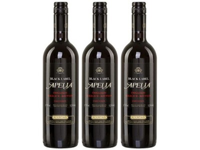 Imiglykos Apelia Black Label 3x 0,75l | Lieblicher Rotwein | Imiglykos | 11,5%