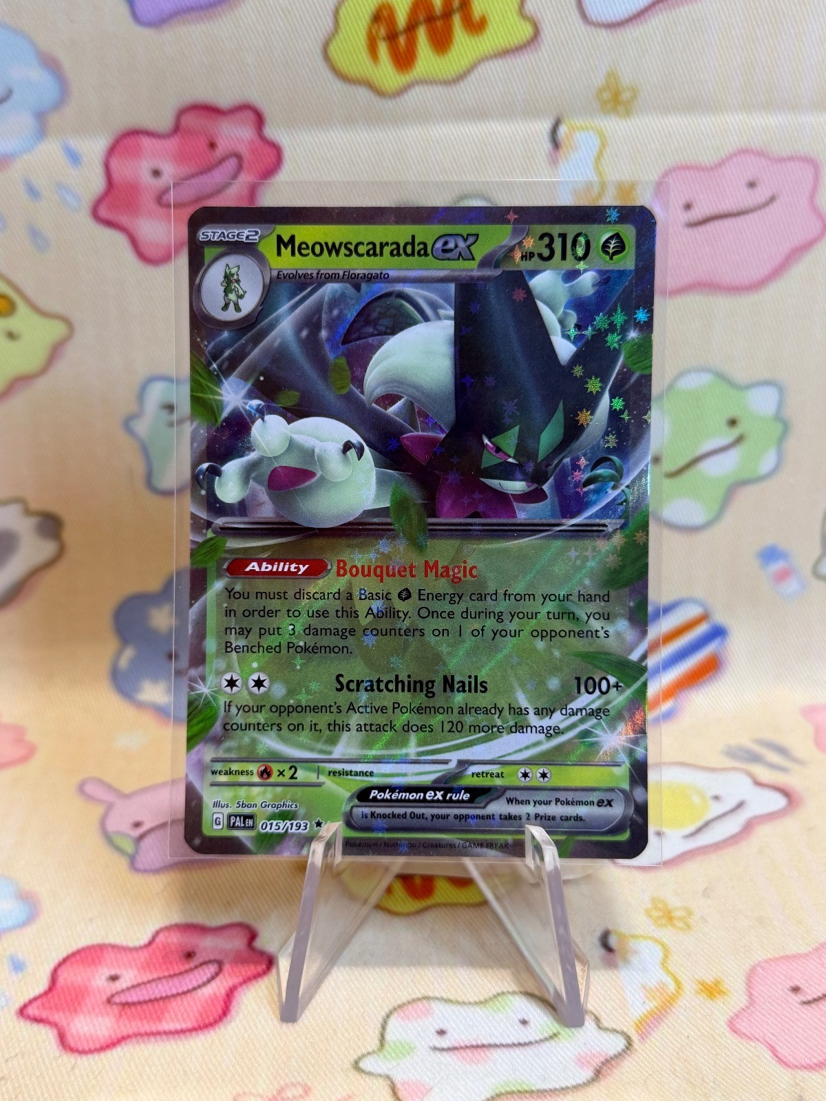 Meowscarada ex 015/193 Double Rare Paldea Evolved Pokemon Holo Near Mint
