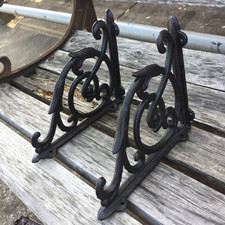 Antique Style Cast Iron Brackets Garden Braces Rustic Shelf Bracket Black