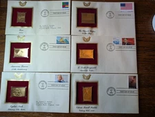 22K Gold Stamp USPS First Day of Issue 1996-2002: Lot Of 16 Sealed Envelopes