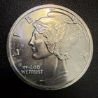 One Oz. Silver Bullion Mercury Dime * Silver Round .999  G4197