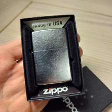 NEW Unused ZIPPO Plain Brushed Chrome Lighter in Box, Made In USA