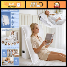 3PCS Adjustable Wedge Reading Pillow Set - Ergonomic Back Support for Bed, TV &