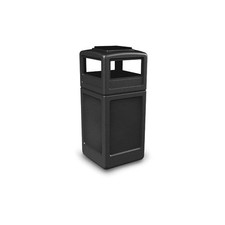 COMMERCIAL ZONE PRODUCTS Trash Can, Blk, 42 gal, Polyethylene 618L89