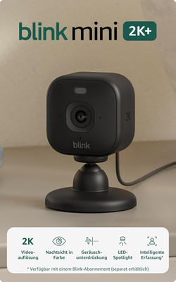 Blink Mini 2K+ (Neueste Generation) Überwachungskamera Für Den Innenbereich| Sic