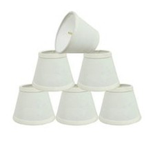 Set of 6 Aspen Creative Hardback Empire Chandelier Clip-On Lamp Shade New