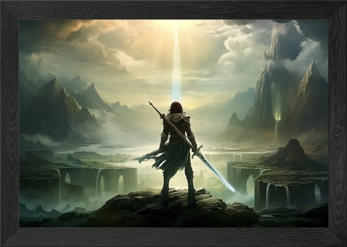 Póster arte de pared enmarcado rey de la tierra lienzo impresión cuadro