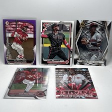 Lot Of 5 Elly De La Cruz Bowman Cincinnati Reds RC /250  Invicta  Prospect.