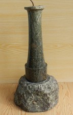 Vintage Cornish Serpentine Lamp Base Lighthouse Turned Polished Large 34cm High