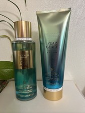 Victoria's Secret Pear Glace Fragrance Body Mist  Body Lotion 8.4  8 Oz. Set