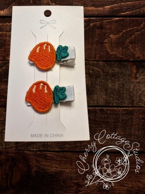 Nagelneue Mädchen weiße Karotte Ostern Haarspangen
