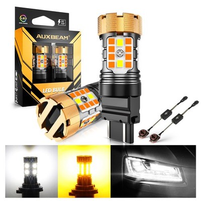 AUXBEAM Canbus 3157 LED Brake Tail Reverse Turn Signal Lights White Amber Red