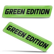 3D silicone sticker green edition doming emblem car motorcycle helmet KS 211